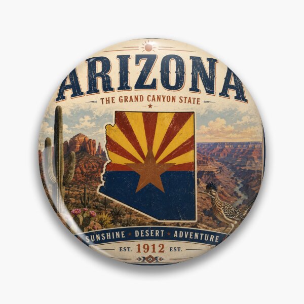 Item preview, Arizona Vintage Travel Poster | The Grand Canyon State designed and sold by SlanPOD.