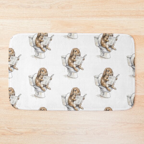 Item preview, Bunny On Toilet designed and sold by Tiffany Roy.