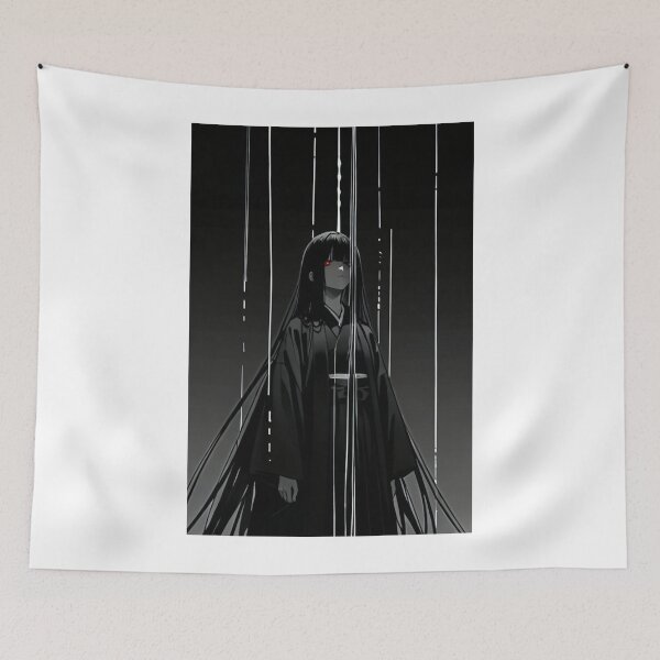 Item preview, Art - Manga Character, Enigmatic Warrior with Fiery Eyes designed and sold by AnimeShin.