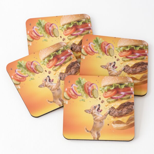 Item preview, Funny Chihuahua Wants to Eat Giant Cheeseburger designed and sold by OksArtStudio.