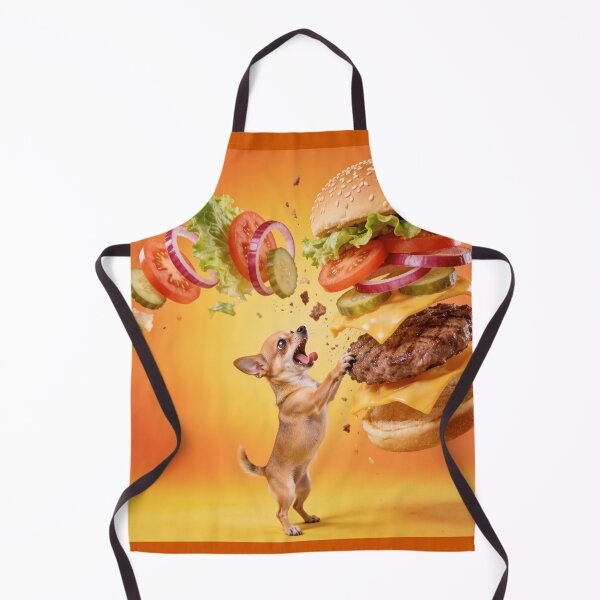 Item preview, Funny Chihuahua Wants to Eat Giant Cheeseburger designed and sold by OksArtStudio.