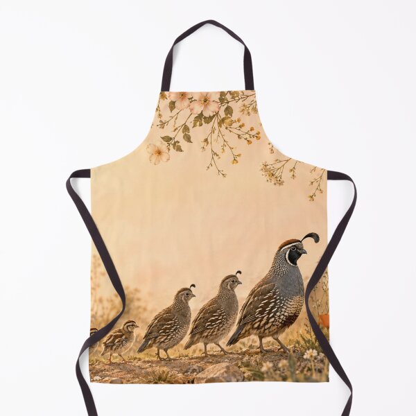 Item preview, Golden Trail – Quail Family in a California Wildflower Meadow designed and sold by Kimberly Palmer.
