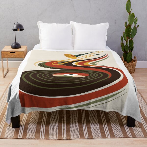 Item preview, Autmn Vintage Jazz Trombone & Vinyl Record Art & Red And Green Edition designed and sold by Studio pod Burom.