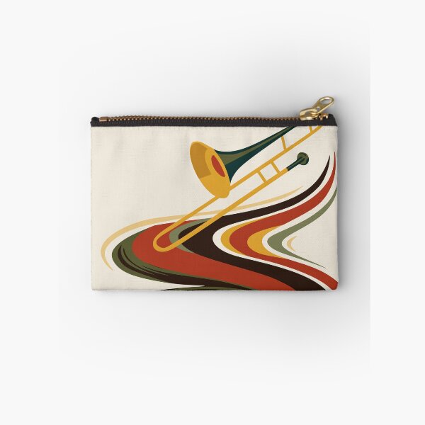 Item preview, Autmn Vintage Jazz Trombone & Vinyl Record Art & Red And Green Edition designed and sold by Studio pod Burom.