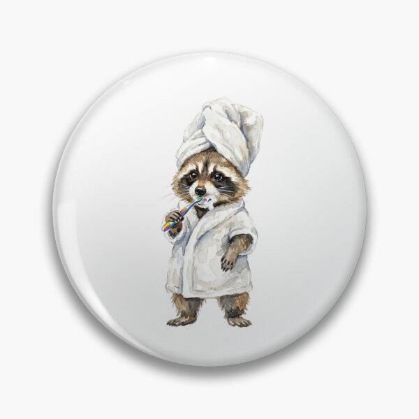 Item preview, Raccoon Brushing Teeth designed and sold by Roy & Tiffany.