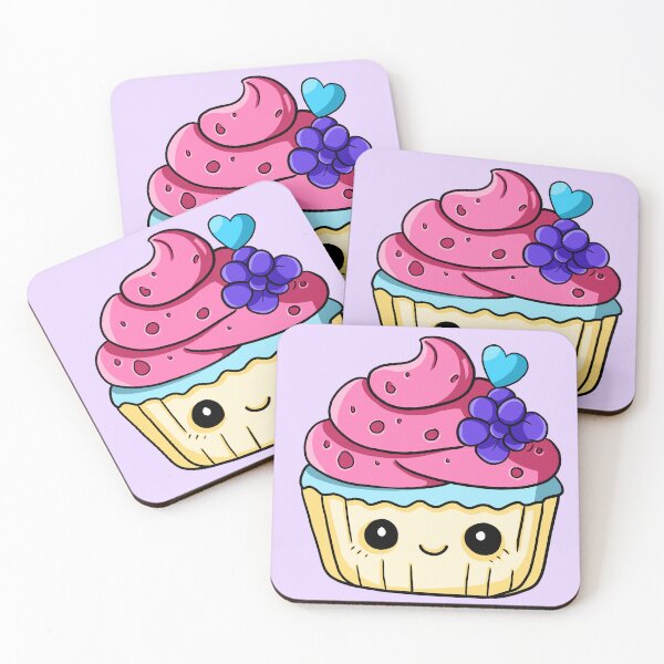 Item preview, Cupcake Dessert Character Illustration designed and sold by Phyllya Design.