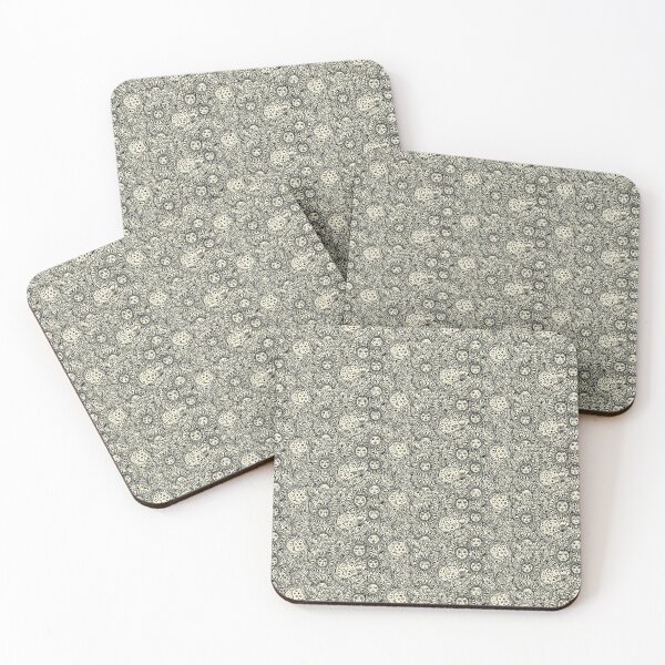 Item preview, Dense Bold Folk Art Celestial Botanical Pattern designed and sold by Thai Vibe Studio.