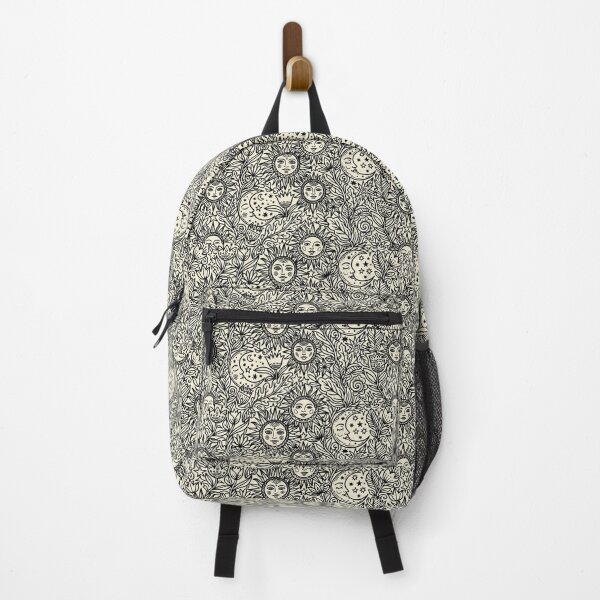 Item preview, Dense Bold Folk Art Celestial Botanical Pattern designed and sold by Thai Vibe Studio.