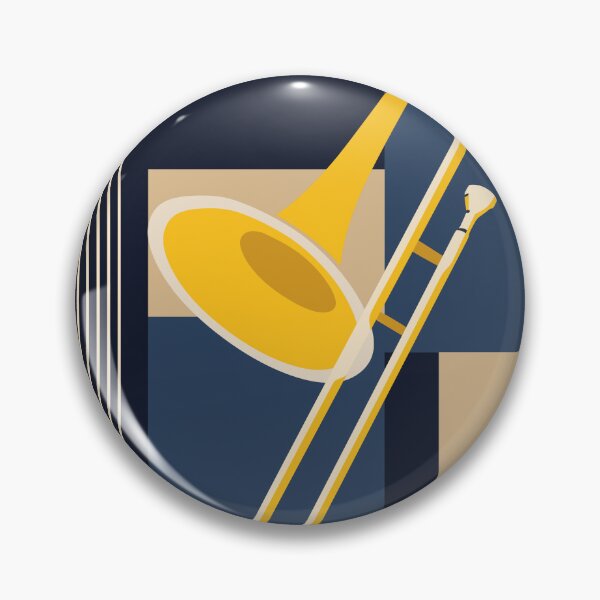 Item preview, Trombone Bauhaus Print, Mid Century Modern Music Art designed and sold by Studio pod Burom.