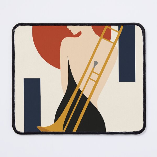 Item preview, Bauhaus Jazz Trombone Art | Minimalist Musician Illustration | Mid-Century Modern Poster designed and sold by Studio pod Burom.
