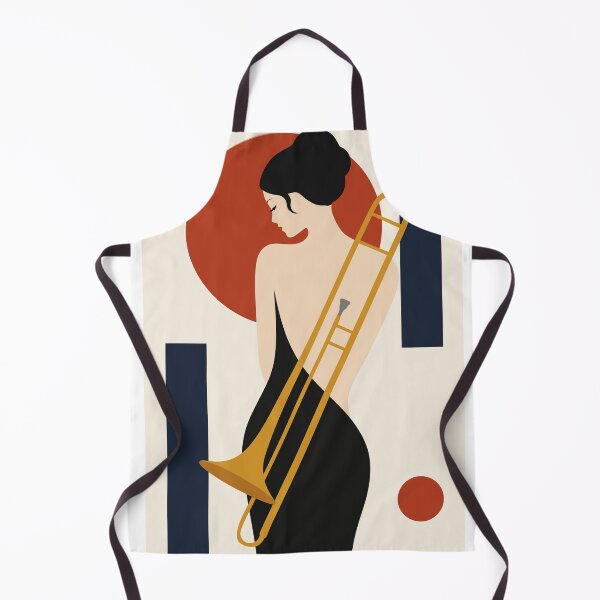 Item preview, Bauhaus Jazz Trombone Art | Minimalist Musician Illustration | Mid-Century Modern Poster designed and sold by Studio pod Burom.