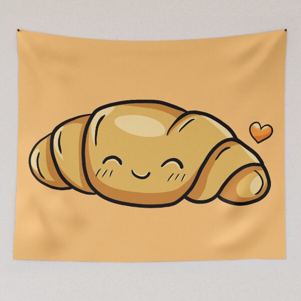 Item preview, Croissant Character Illustration designed and sold by Phyllya Design.