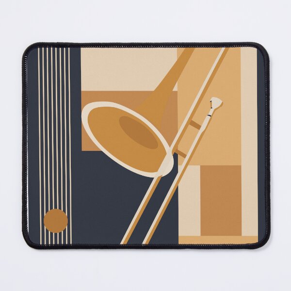 Item preview, Trombone Bauhaus Print, Mid Century Modern Music Art designed and sold by Studio pod Burom.
