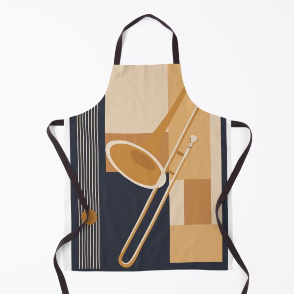 Item preview, Trombone Bauhaus Print, Mid Century Modern Music Art designed and sold by Studio pod Burom.