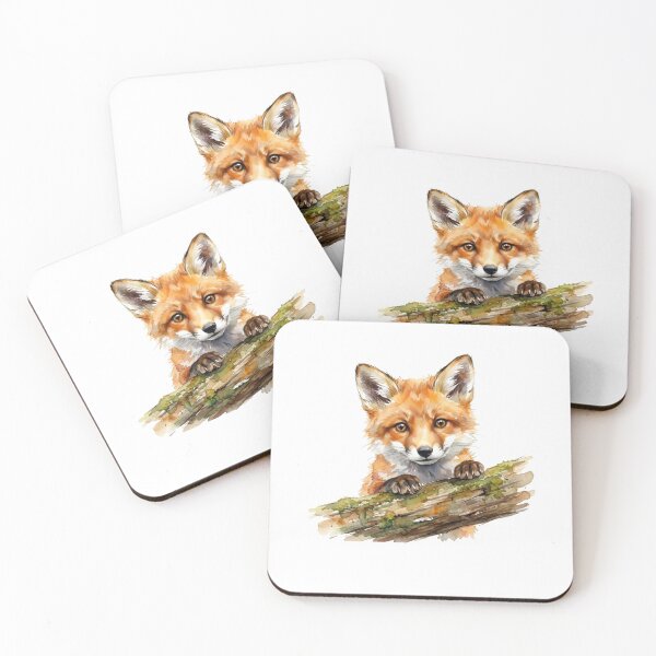 Item preview, Fox Peeking Log designed and sold by Roy & Tiffany.