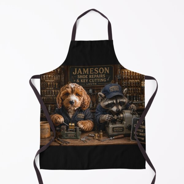 Item preview, Jameson Shoe Repairs and Key Cutting, Louth — Dog and Raccoon Workshop Scene designed and sold by Paul Thompson Photography.