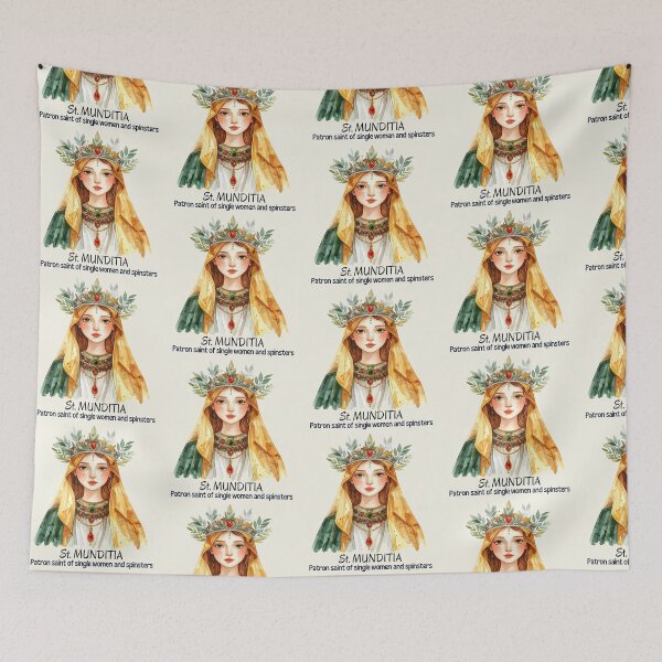 Item preview, Saint Munditia – Patron Saint of Women designed and sold by LiskoDesign.