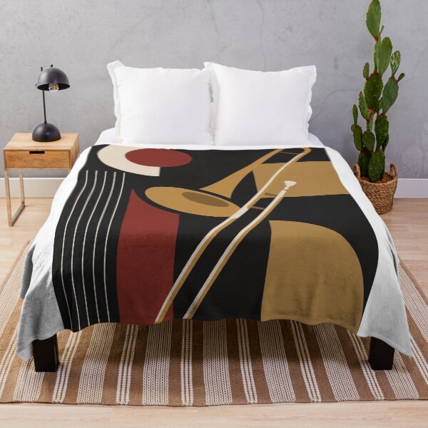 Item preview, Trombone Bauhaus Print, Mid Century Modern Music Art, Autumn Edition designed and sold by Studio pod Burom.