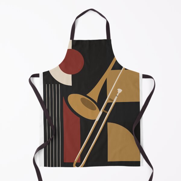 Item preview, Trombone Bauhaus Print, Mid Century Modern Music Art, Autumn Edition designed and sold by Studio pod Burom.
