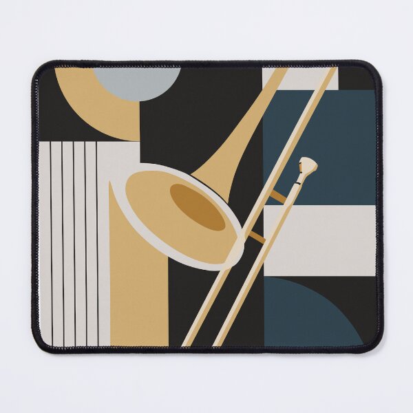 Item preview, Trombone Bauhaus Print, Mid Century Modern Music Art, Vintage Edition designed and sold by Studio pod Burom.