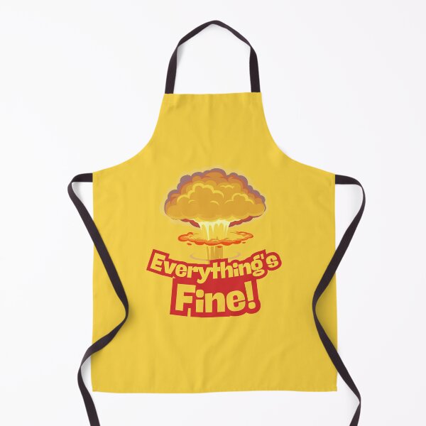 Item preview, Everything's Fine! cartoon aesthetic dark humor atomic bomb designed and sold by InanimateArt.