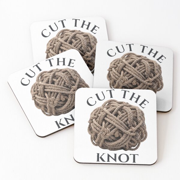 Item preview, Cut The Knot - 3D Gordian Knot Typography Design designed and sold by Surviving Monday Club.