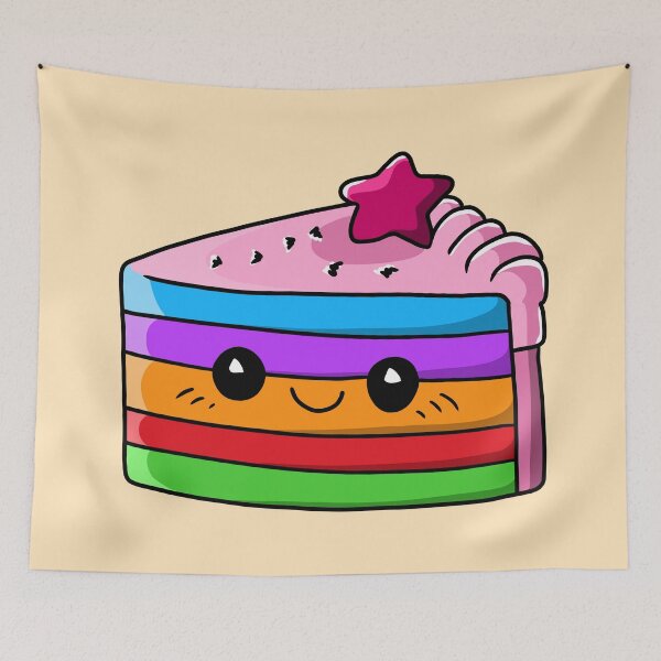 Item preview, Rainbow Cake Character Illustration designed and sold by Phyllya Design.
