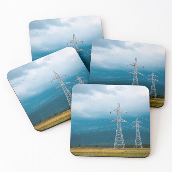 Item preview, Storm Clouds Over Power Lines | Electricity Pylon Art designed and sold by Pylon-Bureau.