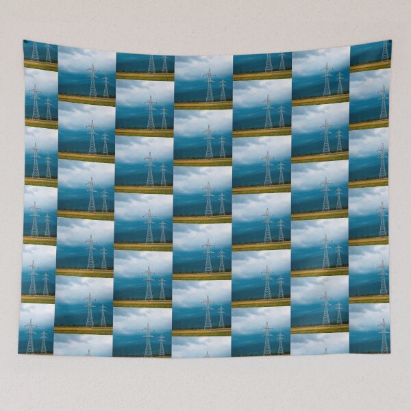 Item preview, Storm Clouds Over Power Lines | Electricity Pylon Art designed and sold by Pylon-Bureau.
