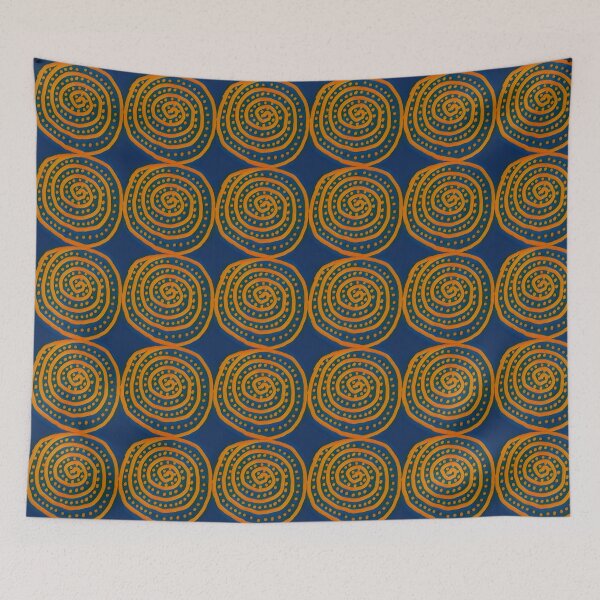 Item preview, Orange spirals and dots design designed and sold by Fayes4Art.