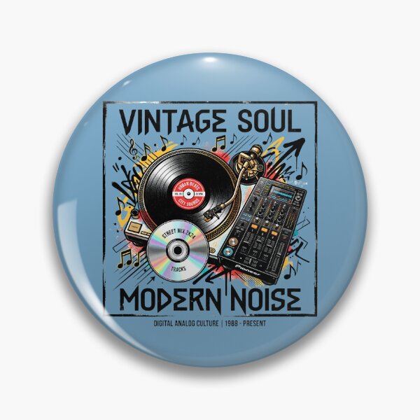 Item preview, Vintage Soul Modern Noise – Retro DJ & Turntable Art designed and sold by digitalbob60.