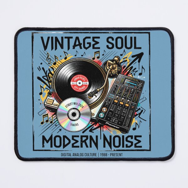 Item preview, Vintage Soul Modern Noise – Retro DJ & Turntable Art designed and sold by digitalbob60.