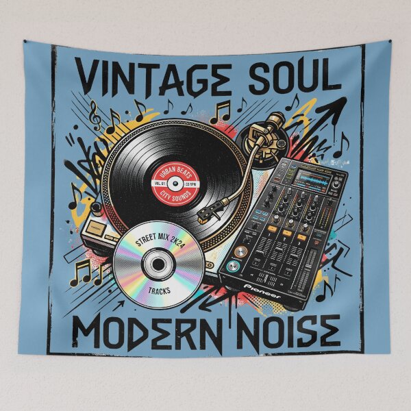 Item preview, Vintage Soul Modern Noise – Retro DJ & Turntable Art designed and sold by digitalbob60.