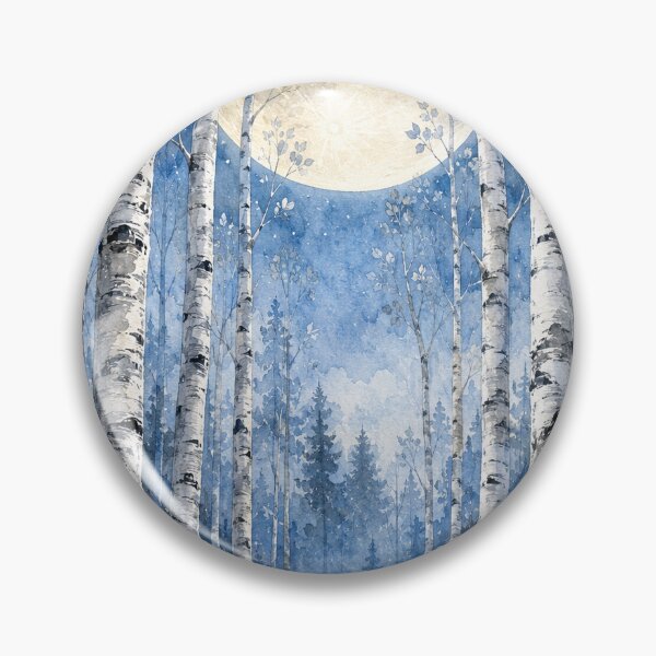 Item preview, moonlit birch tree poster designed and sold by alexrow.