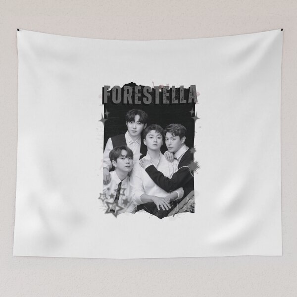 Item preview, Forestella Global Vocal KPOP Boy Group Black and White Collage Digital Art Portrait designed and sold by AJUNICE STUDIO.