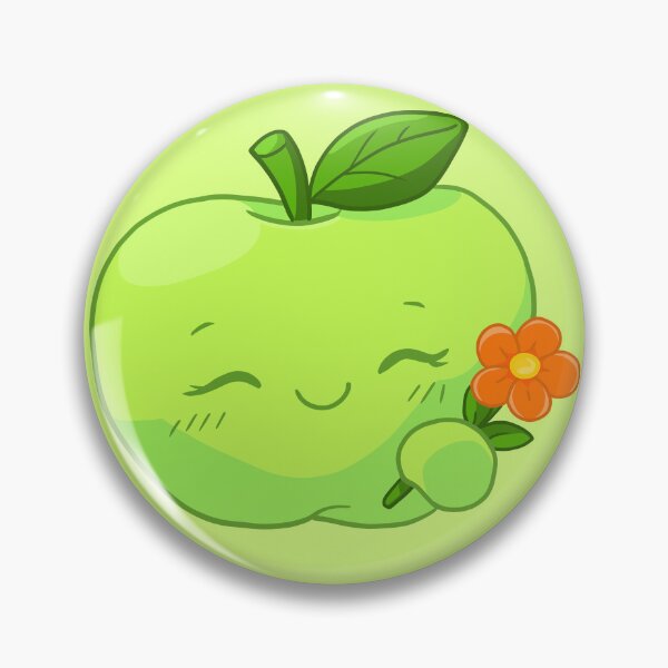 Item preview, Cute Green Apple Character Illustration designed and sold by Phyllya Design.