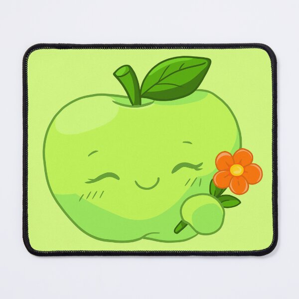 Item preview, Cute Green Apple Character Illustration designed and sold by Phyllya Design.