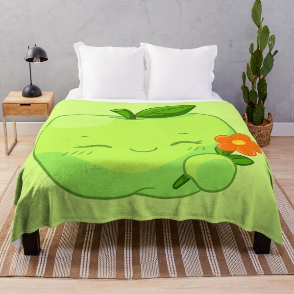 Item preview, Cute Green Apple Character Illustration designed and sold by Phyllya Design.