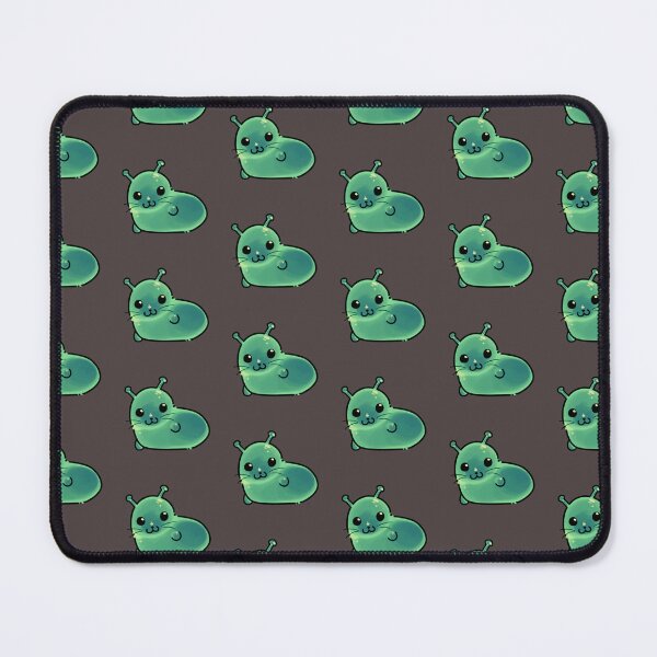 Item preview, Green Alien Seal Cute Cartoon black background designed and sold by myojotis.