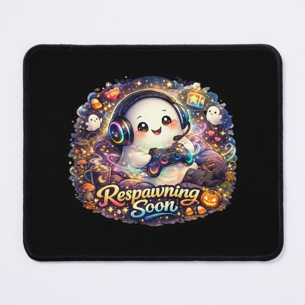 Item preview, Respawning Soon Cute Gaming Ghost Sticker designed and sold by RDcollections.