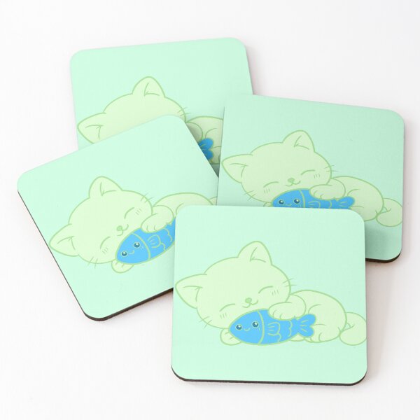 Item preview, Cute Kawaii Green Cat designed and sold by Phyllya Design.