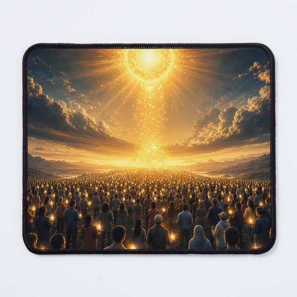 Item preview, Divine Light of Faith Crowds with Candles Art designed and sold by DignityLab.