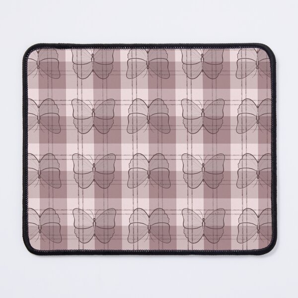 Item preview, Coquette Pink Plaid Butterfly Pattern - Soft Aesthetic Tartan designed and sold by joniJhon_design.