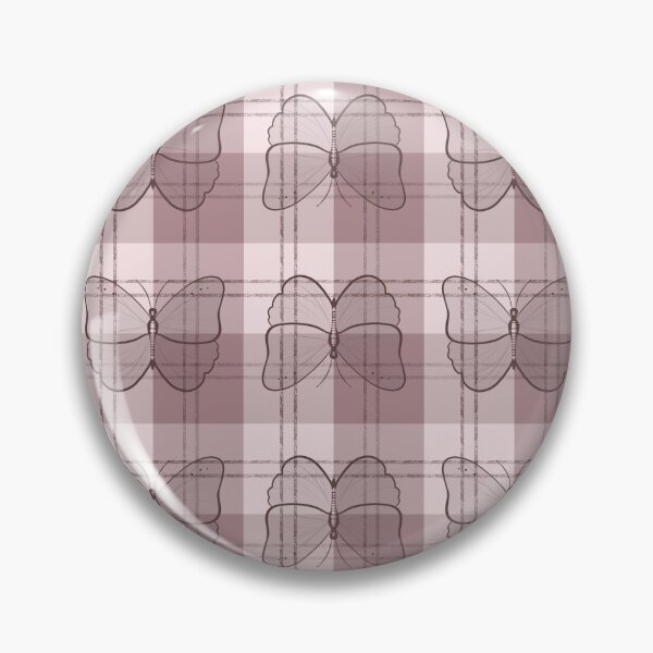 Item preview, Coquette Pink Plaid Butterfly Pattern - Soft Aesthetic Tartan designed and sold by joniJhon_design.