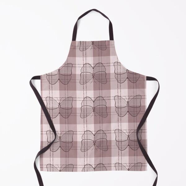 Item preview, Coquette Pink Plaid Butterfly Pattern - Soft Aesthetic Tartan designed and sold by joniJhon_design.