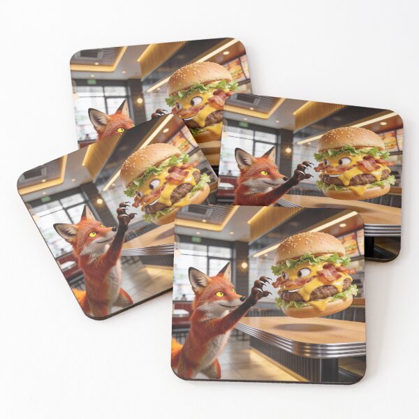 Item preview, Fox Wants to Eat Living Cheeseburger designed and sold by OksArtStudio.