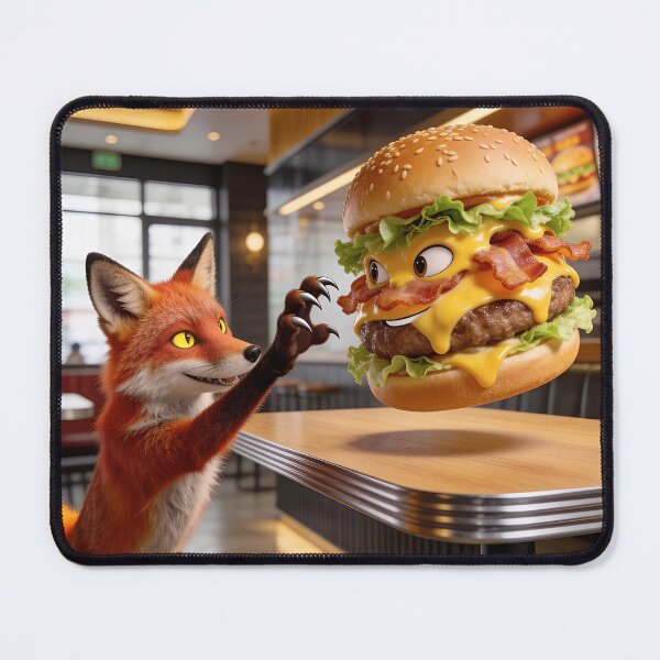 Item preview, Fox Wants to Eat Living Cheeseburger designed and sold by OksArtStudio.
