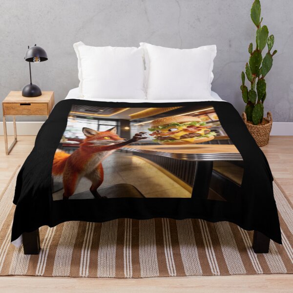 Item preview, Fox Wants to Eat Living Cheeseburger designed and sold by OksArtStudio.