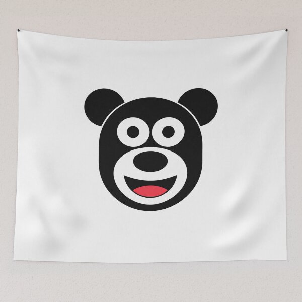 Item preview, Cute Black Bear Face Minimalist Cartoon | Kawaii Woodland Animal Graphic | Funny Bear Design designed and sold by Charonde.