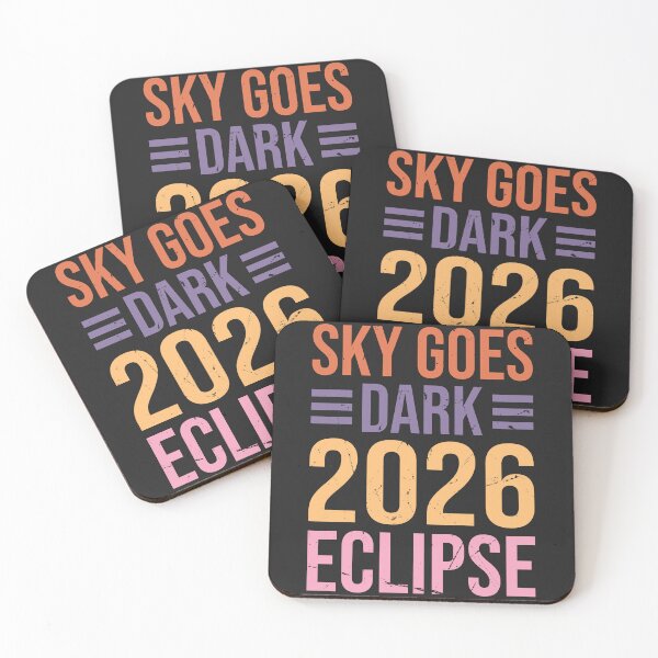 Item preview, Retro Sky Goes Dark Solar Eclipse 2026 designed and sold by legendaryskins.